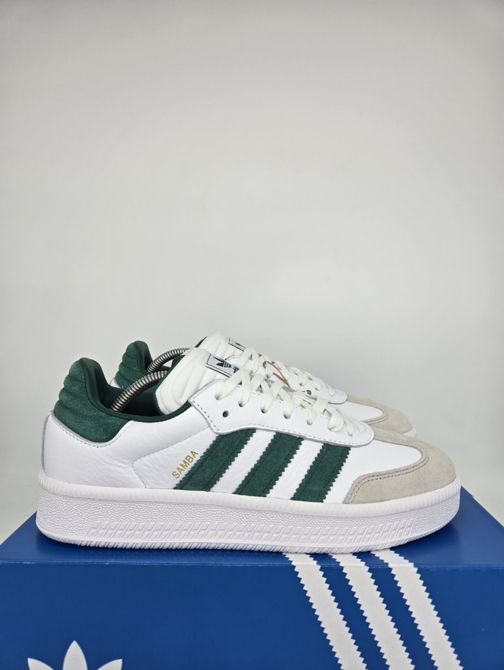 adidas Men's Samba XLG JI3191 White Collegiate Green Shoes Size 9.5 New